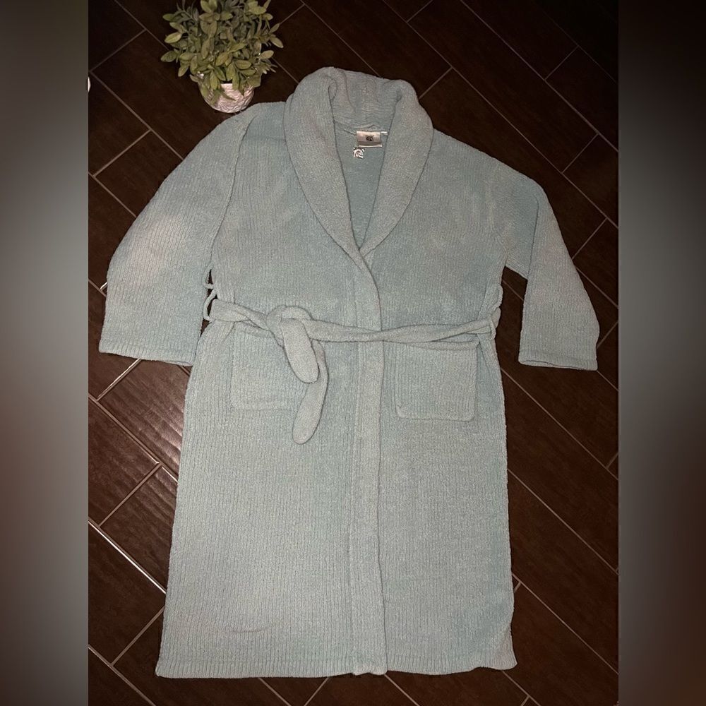 Kashwére Lounge Malibu shawl collar sea green Adult Robe sz large